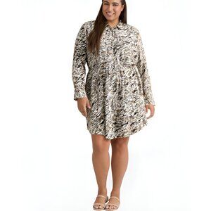 NEW 4X 28W-30W Women's Mini Shirt Dress w/ Pockets